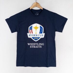 Ahead USA Graphic Tee Shirt Adult Medium Navy Blue Ryder Cup Golf 2020 New